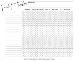 FREE Hexagon Habit Tracker | Creative Anisa